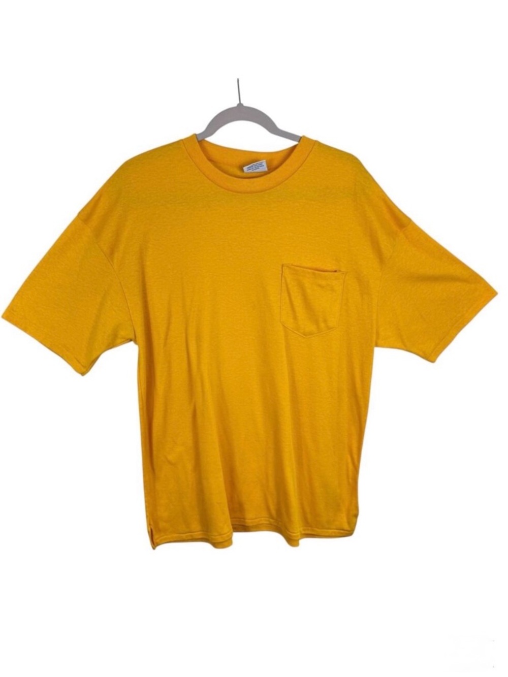 Islander Vintage Cotton Blend Yellow Single Stitch Short Sleeve T-Shirt Men's 1X